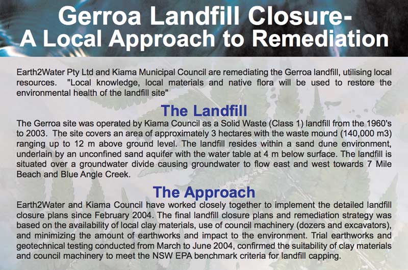 Gerroa Landfill Closure