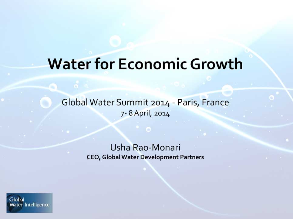 Water for Economic Growth