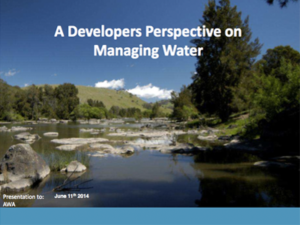 A developers perspective on managing water